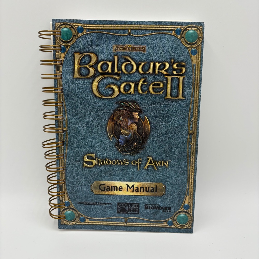 Baldurs Gate II Shadows of Amn PC Game Manual‎ ONLY Forgotten Realms Bioware